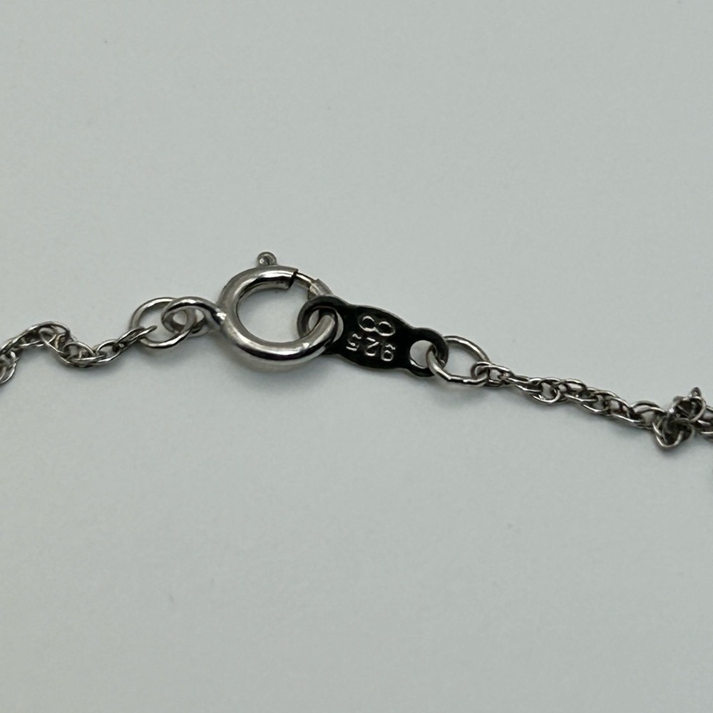 925 Sterling Silver & Black Onyx Cross Pendant Necklace 18" Stamped - Picture 6 of 13